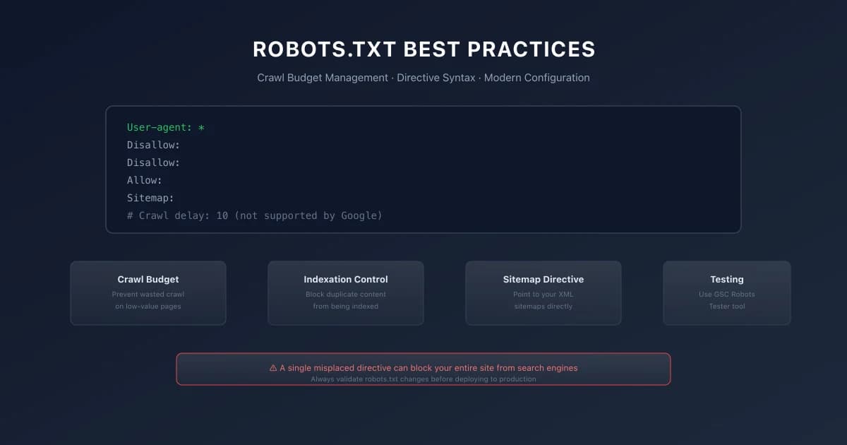Robots.txt Best Practices for Modern Websites