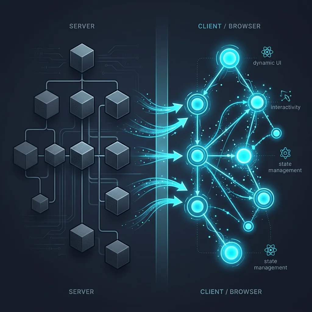 Illustration representing: React Server Components Explained: Architecture, Benefits, and Best Practices (2026)