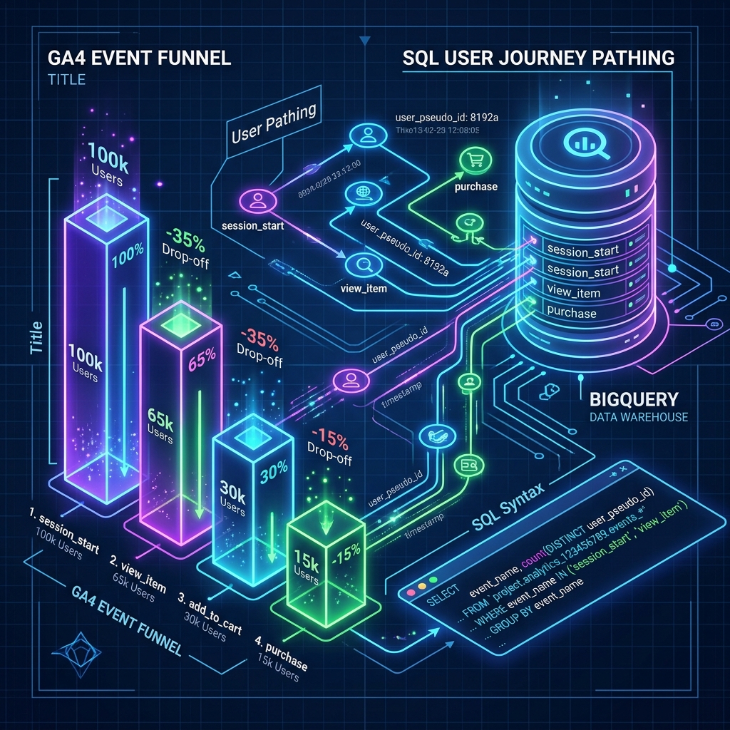 Technical overview illustration for Querying GA4 BigQuery Exports